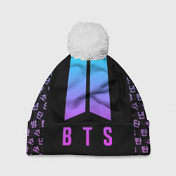 Шапка с помпоном BTS: Neon Night, цвет: 3D-белый