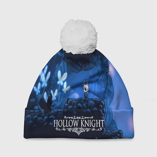 Шапка c помпоном Hollow Knight / 3D-Белый – фото 1