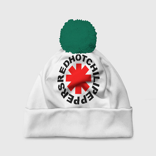 Шапка c помпоном RED HOT CHILI PEPPERS / 3D-Зеленый – фото 1