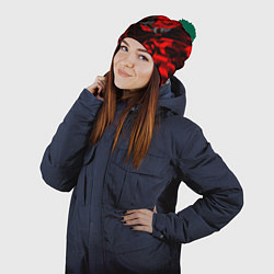 Шапка с помпоном CYBERPUNK 2077, цвет: 3D-зеленый — фото 2