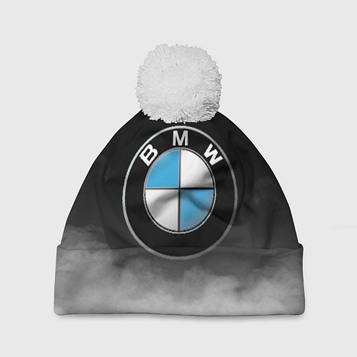 Шапка c помпоном BMW / 3D-Белый – фото 1