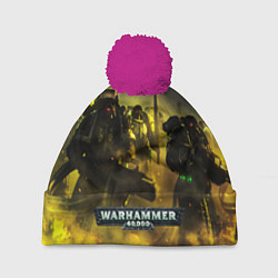 Шапка с помпоном Warhammer 40K - Космические Десантники, цвет: 3D-малиновый