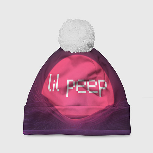 Шапка c помпоном Lil peepLogo / 3D-Белый – фото 1