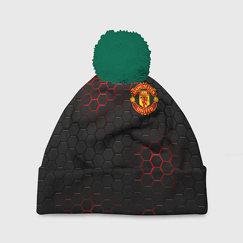 Шапка c помпоном Манчестер юнайтед: FCMU / 3D-Зеленый – фото 1