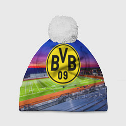 Шапка с помпоном FC Borussia, цвет: 3D-белый