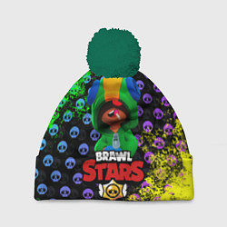 Шапка с помпоном Brawl Stars LEON, цвет: 3D-зеленый