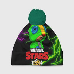 Шапка с помпоном BRAWL STARS LEON, цвет: 3D-зеленый