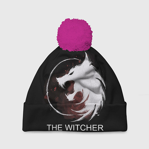 Шапка c помпоном The Witcher / 3D-Малиновый – фото 1
