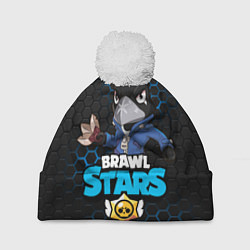 Шапка с помпоном BRAWL STARS CROW, цвет: 3D-белый