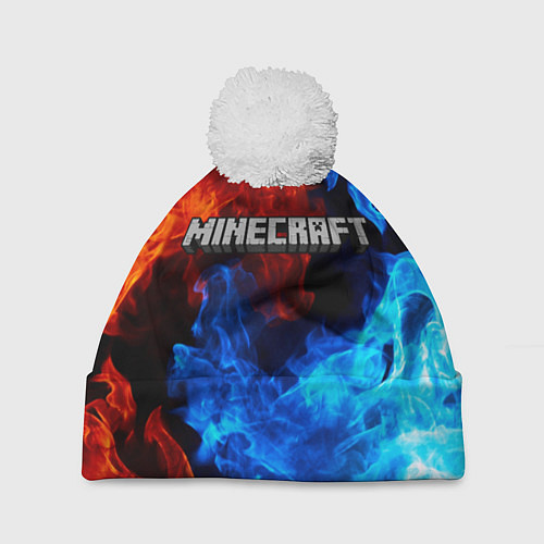 Шапка c помпоном MINECRAFT / 3D-Белый – фото 1