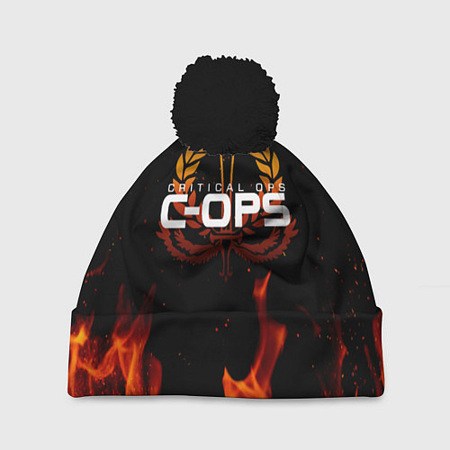 Шапка c помпоном CRITICAL OPS C-OPS / 3D-Черный – фото 1