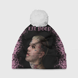 Шапка с помпоном LiL PEEP, цвет: 3D-белый