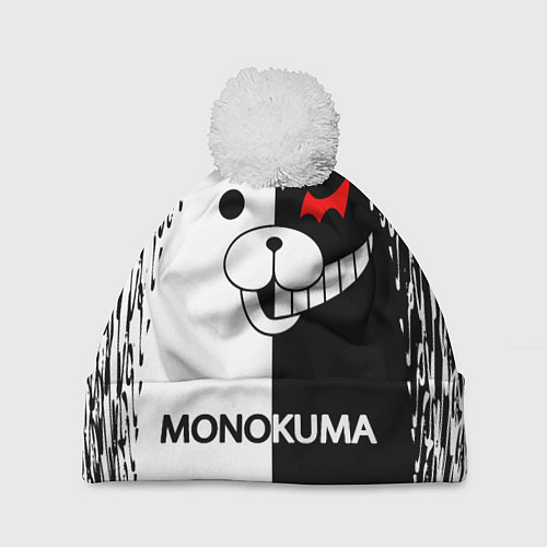 Шапка c помпоном MONOKUMA / 3D-Белый – фото 1