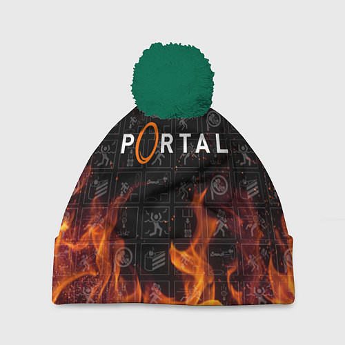 Шапка c помпоном PORTAL / 3D-Зеленый – фото 1