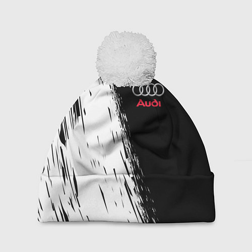 Шапка c помпоном AUDI / 3D-Белый – фото 1