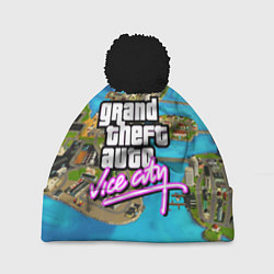 Шапка с помпоном GRAND THEFT AUTO:VICE CITY, цвет: 3D-черный