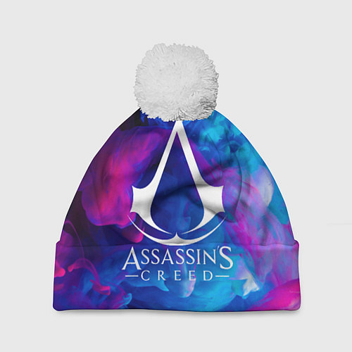 Шапка c помпоном ASSASSINS CREED / 3D-Белый – фото 1