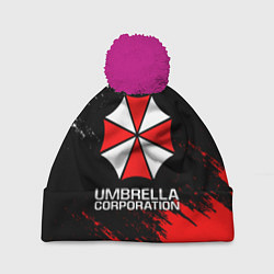 Шапка с помпоном UMBRELLA CORP, цвет: 3D-малиновый