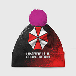 Шапка с помпоном UMBRELLA CORP, цвет: 3D-малиновый