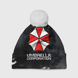 Шапка с помпоном UMBRELLA CORP, цвет: 3D-белый