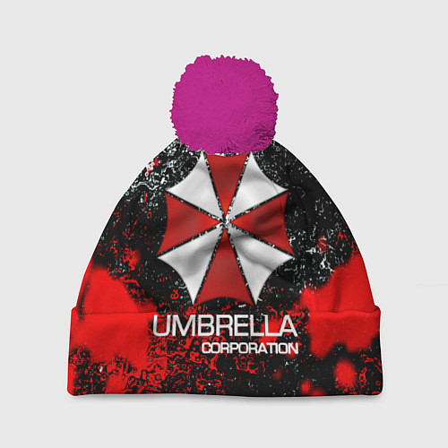 Шапка c помпоном UMBRELLA CORP / 3D-Малиновый – фото 1