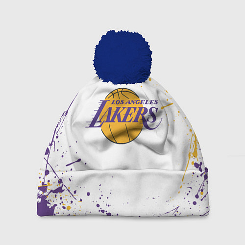 Шапка c помпоном LA LAKERS / 3D-Тёмно-синий – фото 1