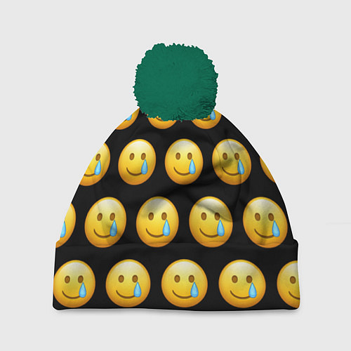 Шапка c помпоном New Emoji / 3D-Зеленый – фото 1