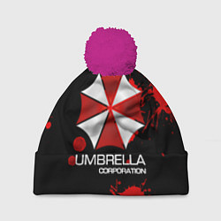 Шапка с помпоном UMBRELLA CORP, цвет: 3D-малиновый