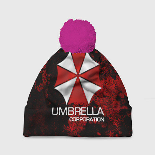 Шапка c помпоном UMBRELLA CORP / 3D-Малиновый – фото 1