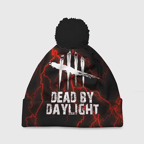 Шапка c помпоном Dead by Daylight / 3D-Черный – фото 1
