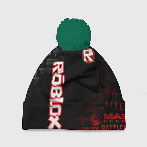 Шапка c помпоном ROBLOX / 3D-Зеленый – фото 1