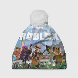 Шапка с помпоном ROBLOX, цвет: 3D-белый