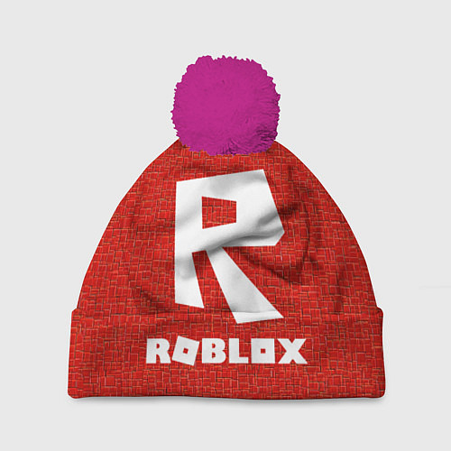 Шапка c помпоном Roblox / 3D-Малиновый – фото 1