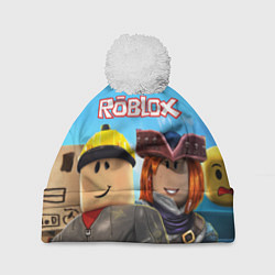 Шапка с помпоном ROBLOX, цвет: 3D-белый