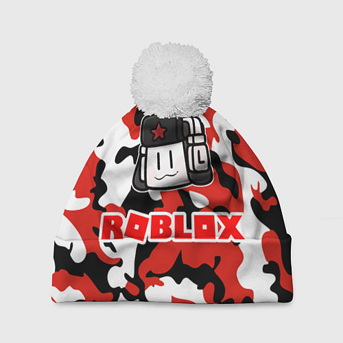 Шапка c помпоном ROBLOX / 3D-Белый – фото 1