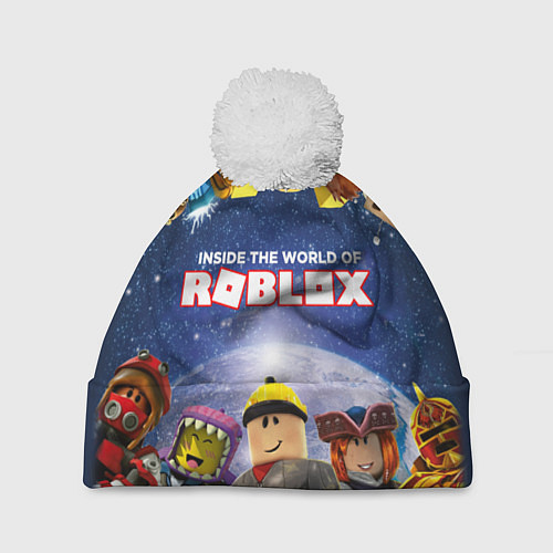Шапка c помпоном ROBLOX / 3D-Белый – фото 1