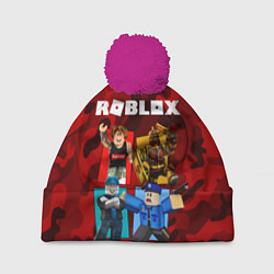 Шапка с помпоном ROBLOX, цвет: 3D-малиновый