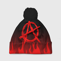Шапка c помпоном АНАРХИЯ