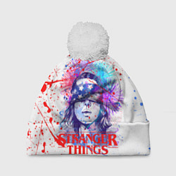 Шапка с помпоном STRANGER THINGS, цвет: 3D-белый