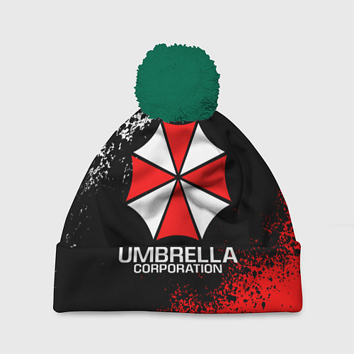 Шапка c помпоном RESIDENT EVIL UMBRELLA / 3D-Зеленый – фото 1