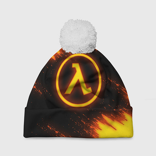 Шапка c помпоном HALF-LIFE / 3D-Белый – фото 1