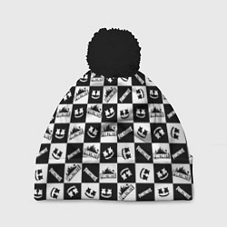 Шапка с помпоном Fortnite&Marshmello, цвет: 3D-черный