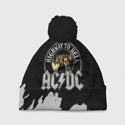 Шапка с помпоном ACDC, цвет: 3D-черный