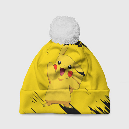 Шапка c помпоном PIKACHU: PIKA PIKA / 3D-Белый – фото 1