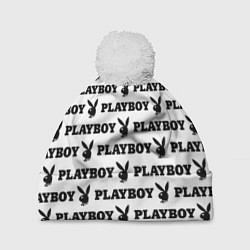 Шапка с помпоном PLAYBOY, цвет: 3D-белый