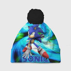 Шапка с помпоном Sonic, цвет: 3D-черный