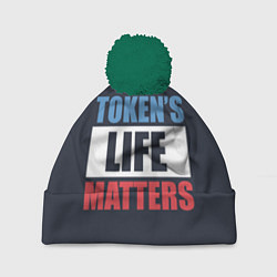 Шапка с помпоном TOKENS LIFE MATTERS, цвет: 3D-зеленый