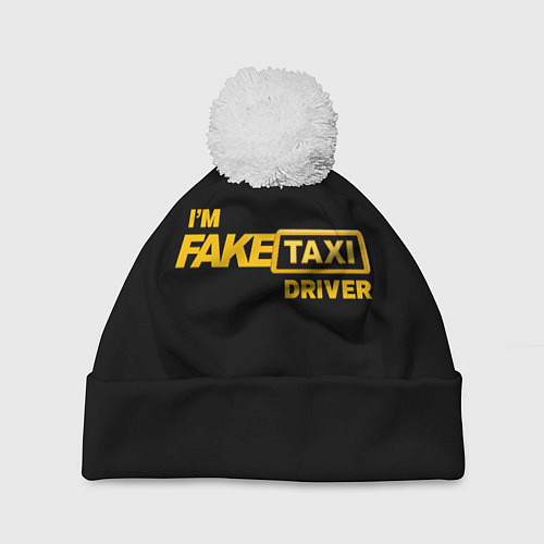 Шапка c помпоном Fake Taxi / 3D-Белый – фото 1