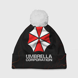 Шапка с помпоном UMBRELLA CORP, цвет: 3D-белый