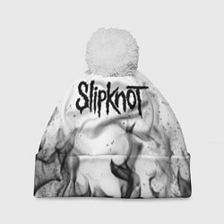 Шапка с помпоном SLIPKNOT, цвет: 3D-белый